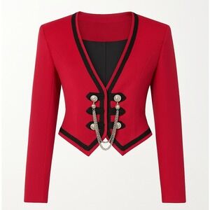 Vintage Hobby Horse Equestrian Blazer Chain Detail Jacket Size‎ Medium